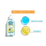 ⁦غارنييه سكين اكتيف غسول جل للتنظيف السريع بحمض الساليسيليك - 200 مل⁩ - الصورة ⁦3⁩