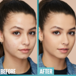 ⁦ميبلين فيت مي مات + بورلس كريم أساس فاونديشن سائل بعامل حماية من الشمس SPF22⁩ - الصورة ⁦3⁩