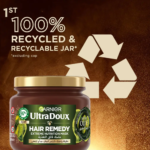 ⁦غارنييه ماسك التغذية الفائقة للشعر الترا دوكس بالزيتون الأسطوري - 340مل⁩ - الصورة ⁦2⁩