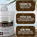 ⁦كريم مرطب بزيت جوز الهند من ادفانسد كلينيكالز - 454جم⁩ - الصورة ⁦2⁩